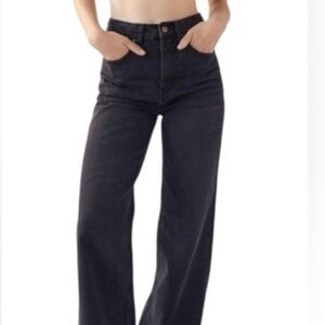 BDG Urban Outfitters High and Wide Black Jeans Size 26 R
